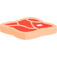 Raw Fresh Meat Slices Ready to Serve