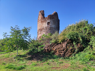 old tower of Vrsac on Fruska Gora mountain