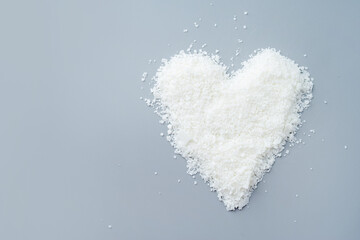 Close up of white soy wax for candle making.