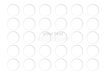 White paper round circle pattern notes for add your text, vector illustration background