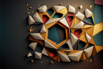 Geometry Abstract Patterns, Texture Background, Symmetry and Shapes, Realistic Futuristic Art, Generative ai