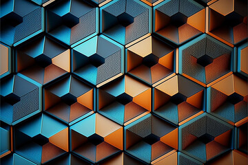 Geometry Abstract Patterns, Texture Background, Symmetry and Shapes, Realistic Futuristic Art, Generative ai