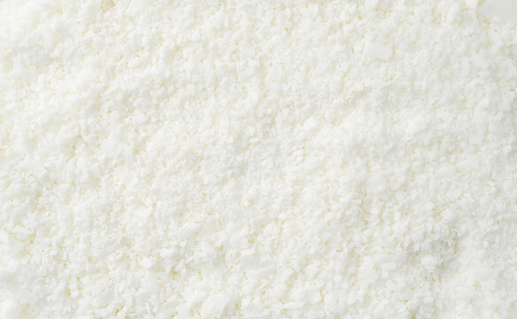soy wax in flakes texture, closeup