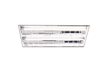 Modern office neon light or fluorescent light with  isolated cutout PNG.  interior decoration concept office. Provide twenty-four hour working light.