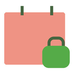Locked Flat Icon