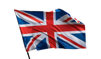 Fototapeta na wymiar UK flag isolated on white background. Great Britain flag isolated on a white.