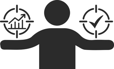 Advantage icon, benefit icon black vector