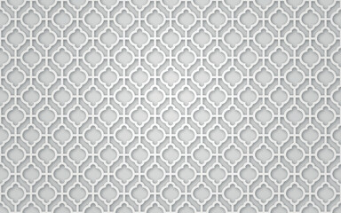 Seamless 3d Ramadan Islamic pattern in Arabian style Vector illustration	