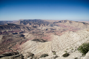 Naklejka premium Nice views, great nature, and beauty landscape, large valleys between rivers, wild forest, background beautiful place and magic nature, from -high Atlas- Mountains in morocco.