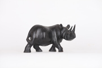 Fototapeta premium rhino isolated on black