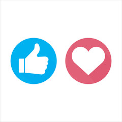 thumbs up and like icon, vector, illustration, symbol