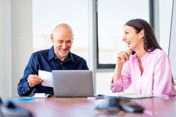 Group of business people working together at the office