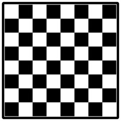 Classic pattern with chess desk on white background. Chess board black and white.