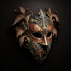 Naklejka premium Venetian mask, Generative AI 