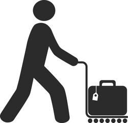 People walk icon, human walk icon black vector