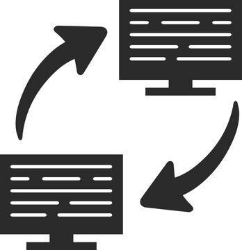 Data Transfer Icon, Information Transfer Icon  Vector