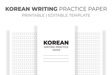 Korean Writing Practice Paper 