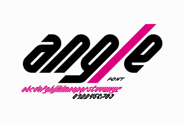 Modern lowercase style font design, alphabet letters and numbers vector illustration