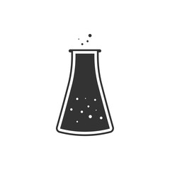 Chemistry icon simple flat style outline illustration.