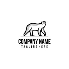 Polar Bear logo design icon. Bear design inspiration.
Polar Bear logo design template. Animal symbol logotype.
Bear symbol silhouette.