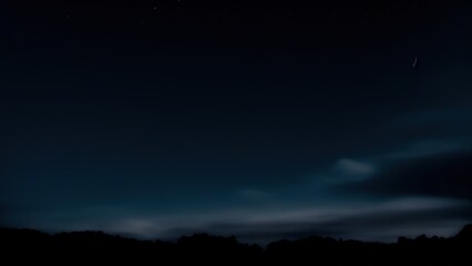 Obraz na płótnie Canvas Black blue night sky with clouds. Dark teal skies background.