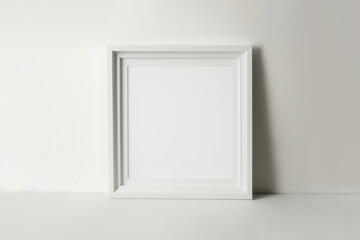 White square frame mockup modern minimalistic. AI Generated