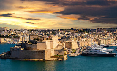 Fort St Elmo, Valletta, Malta. Valletta is the southernmost capital of Europe