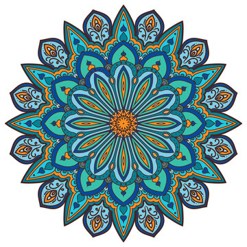 Colorful Ornamental Mandala Ornament