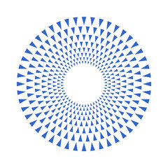 Abstract Geometric Circle Radial Blue Icon. Design Element.