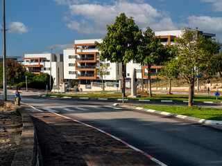 Obraz premium View of the city of Migdal Ha Emek in northern Israel