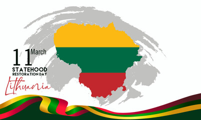 Lithuania Independence Restoration Day vector illustration. vector illustration for happy restoration of independence day Lithuania