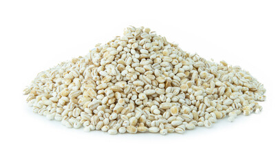 barley rice isolated on white background