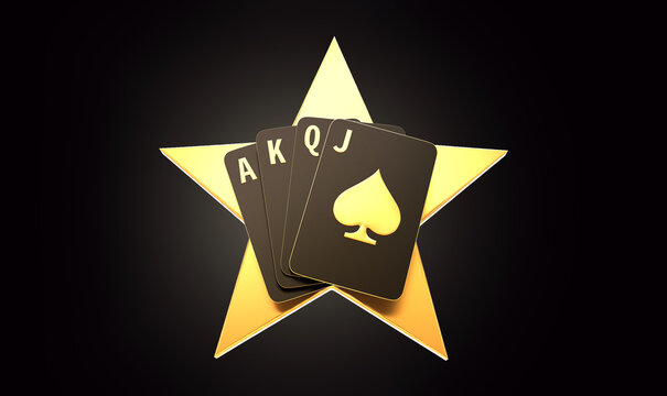 casino cards poker balckjack baccarat 3d render 3d rendering illustration 