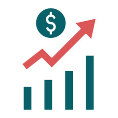 Business Growth Icon Style