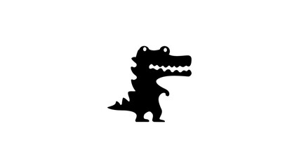 Cute crocodile silhouette