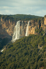 lequarci waterfalls in the town of ulassai, central sardinia
