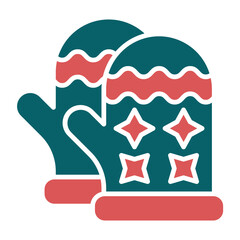 Winter Gloves Icon Style