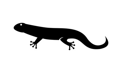 silhouette lizard vector logo