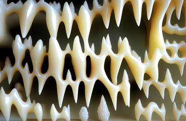 stalactites made of teeth. Generative AI