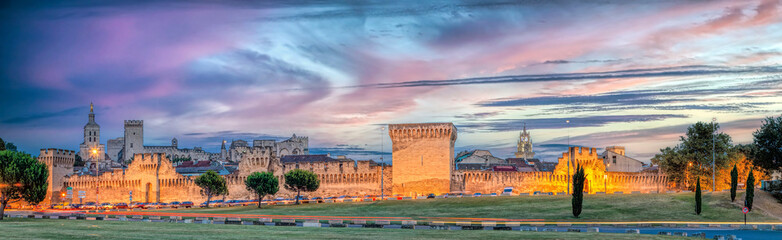 Avignon Abendrot Panorama