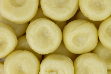 the homemade polish Silesian potato dumplings