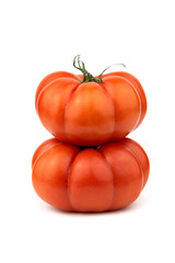 the fresh juicy red tomato