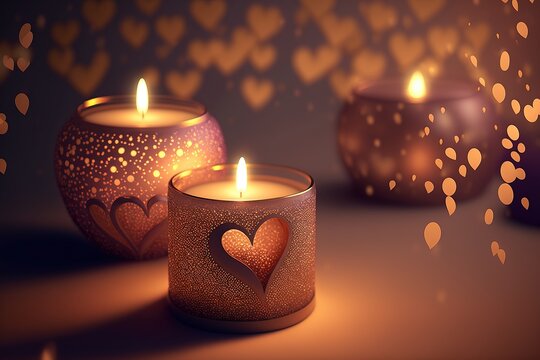 Heart shaped candles Stock Photo by ©imagebrokermicrostock 174129716