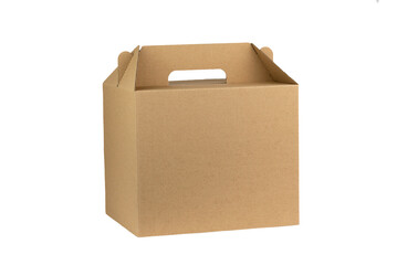 the cardboard box with handle