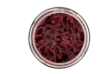 the jar of jam with raspberry and rose flakes