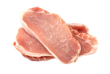 the piece of pork chops steak meat