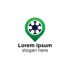 Obraz premium football point logo vector, sport logo inspiration