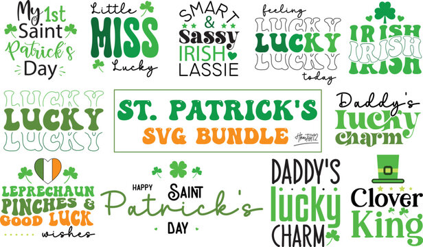 St. Patrick's Day Retro SVG Bundle.
