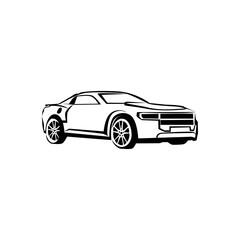 Black automotive sport car logo concept