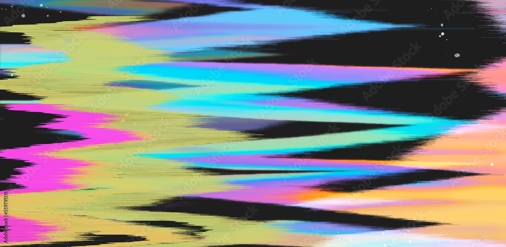 Aufkleber Abstract background with digital pixel noise glitch artifacts.